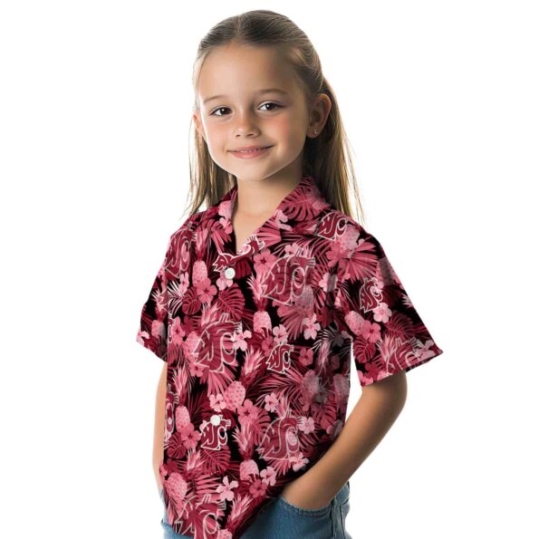washington-state-cougars-floral-pineapple-crimson-hawaiian-shirt-premium-grade washington state cougars floral pineapple crimson hawaiian shirt premium grade