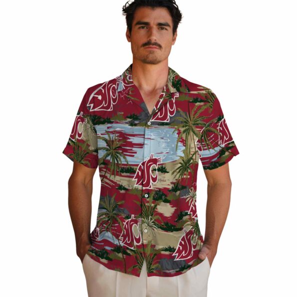 washington-state-cougars-palm-horizon-crimson-hawaiian-shirt-fashion-forward washington state cougars palm horizon crimson hawaiian shirt fashion forward