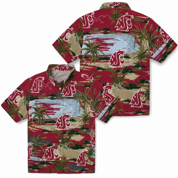 washington-state-cougars-palm-horizon-crimson-hawaiian-shirt-high-quality washington state cougars palm horizon crimson hawaiian shirt high quality