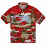 Wisconsin Badgers Hawaiian Shirt - Palm Horizon Red 1 wisconsin-badgers-palm-horizon-red-hawaiian-shirt-best-selling