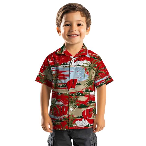 wisconsin-badgers-palm-horizon-red-hawaiian-shirt-top-rated wisconsin badgers palm horizon red hawaiian shirt top rated