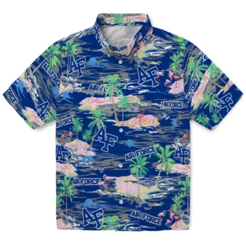 Air Force Falcons Hawaiian Shirt - Tropical Palms