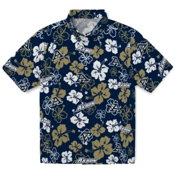 Akron Zips Hawaiian Shirt - Tropical Floral Pattern