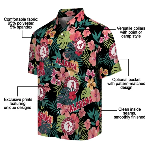 Alabama Crimson Tide Hawaiian Shirt Custom Hibiscus Paradise New Arrival