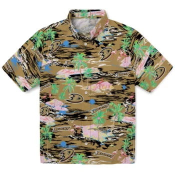 Anaheim Ducks Hawaiian Shirt - Tropical Palms