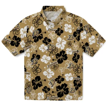 Anaheim Ducks Hawaiian Shirt - Tropical Floral Pattern