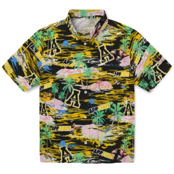 Appalachian State Mountaineers Hawaiian Shirt - Tropical Palms