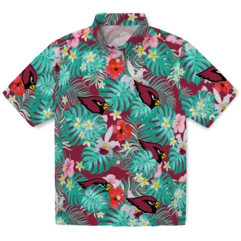 Arizona Cardinals Hawaiian Shirt Personalized Hibiscus Blossoms Red Best Selling