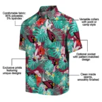 Arizona Cardinals Hawaiian Shirt Personalized Hibiscus Blossoms Red Best Selling