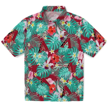 Arizona Diamondbacks Hawaiian Shirt Customized Hibiscus Blossoms Red Best Selling