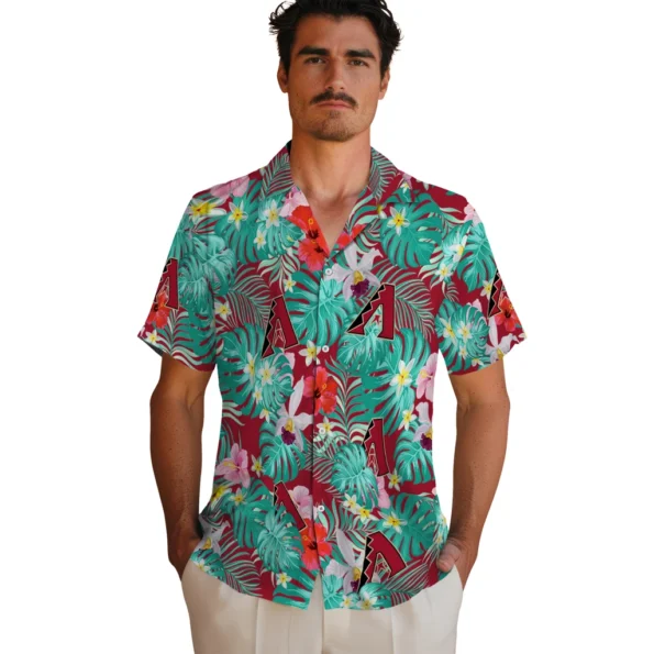 Arizona Diamondbacks Hawaiian Shirt Customized Hibiscus Blossoms Red Fashion Forward Arizona Diamondbacks Hawaiian Shirt Customized Hibiscus Blossoms Red Fashion Forward