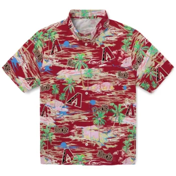 Arizona Diamondbacks Hawaiian Shirt - Tropical Palms