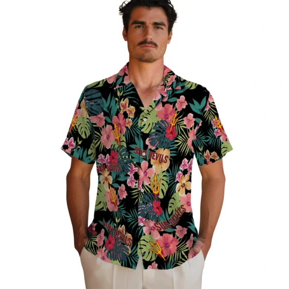 Arizona State Sun Devils Hawaiian Shirt Customized Hibiscus Paradise Fashion Forward