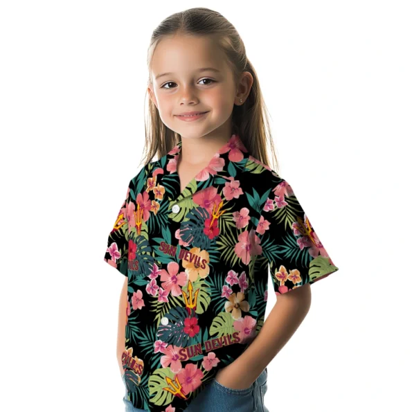 Arizona State Sun Devils Hawaiian Shirt Customized Hibiscus Paradise Premium Grade