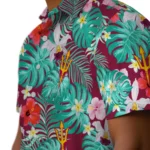 Arizona State Sun Devils Hawaiian Shirt Personalized Hibiscus Blossoms Maroon Best Selling