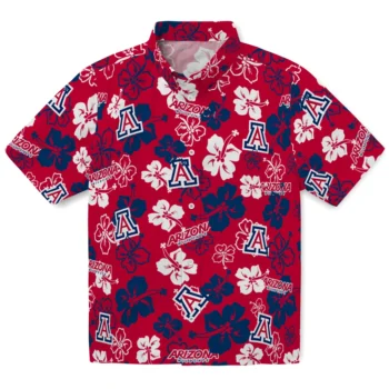 Arizona Wildcats Hawaiian Shirt - Tropical Floral Pattern
