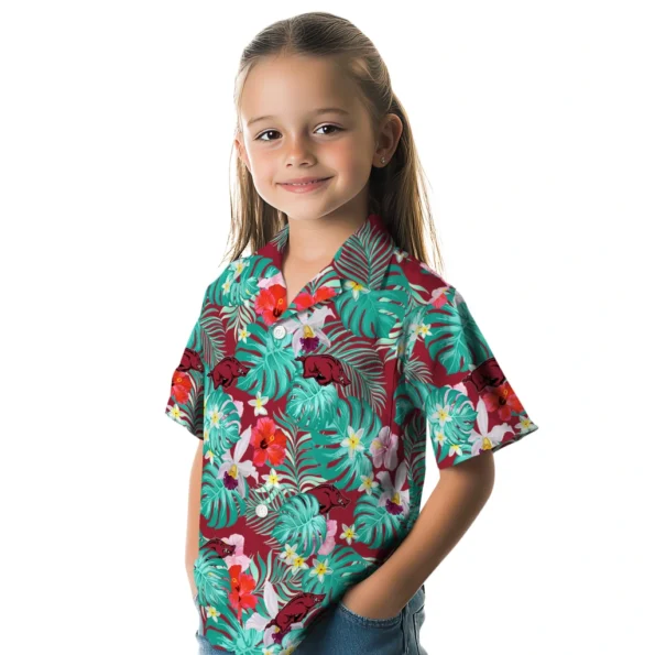 Arkansas Razorbacks Hawaiian Shirt Customized Hibiscus Blossoms Red Premium Grade Arkansas Razorbacks Hawaiian Shirt Customized Hibiscus Blossoms Red Premium Grade