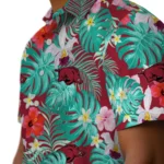 Arkansas Razorbacks Hawaiian Shirt Customized Hibiscus Blossoms Red Best Selling