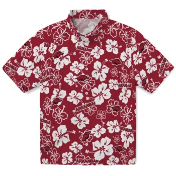 Arkansas Razorbacks Hawaiian Shirt - Tropical Floral Pattern