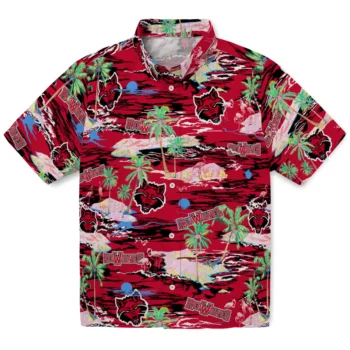 Arkansas State Red Wolves Hawaiian Shirt - Tropical Palms