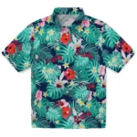 Atlanta Braves Hawaiian Shirt Personalized Hibiscus Blossoms Navy Best Selling