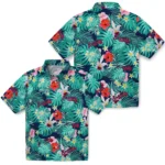 Atlanta Braves Hawaiian Shirt Personalized Hibiscus Blossoms Navy Best Selling