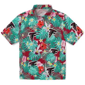 Atlanta Falcons Hawaiian Shirt Custom Hibiscus Blossoms Red Best Selling