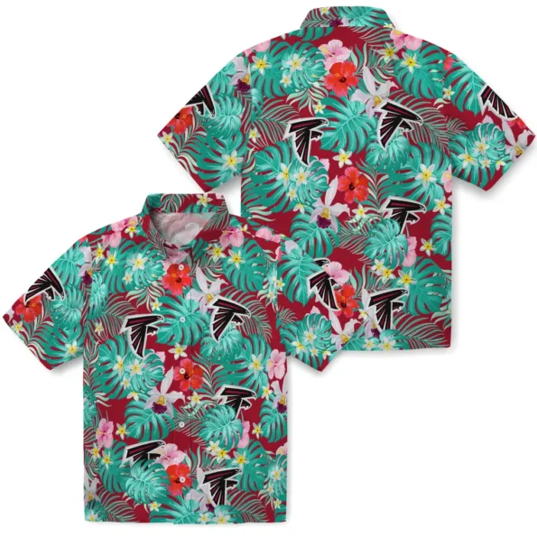 Atlanta Falcons Hawaiian Shirt Custom Hibiscus Blossoms Red High Quality