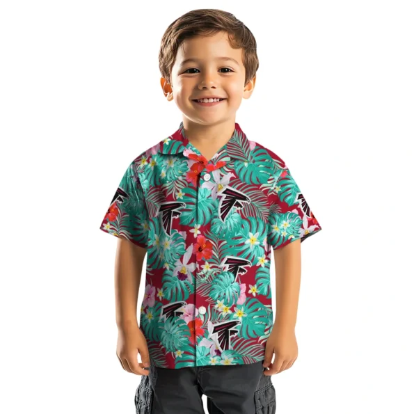 Atlanta Falcons Hawaiian Shirt Custom Hibiscus Blossoms Red Top Rated