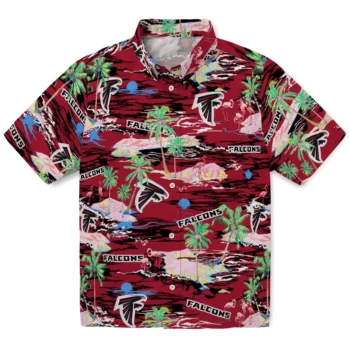 Atlanta Falcons Hawaiian Shirt - Tropical Palms