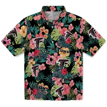 Atlanta Falcons Hawaiian Shirt - Personalized Hibiscus Paradise