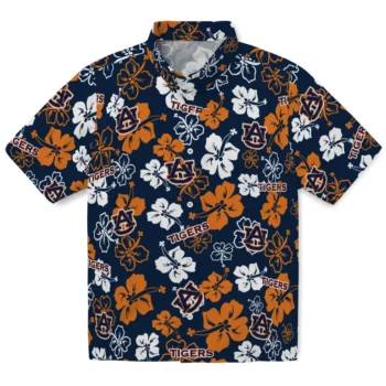 Auburn Tigers Hawaiian Shirt - Tropical Floral Pattern