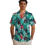 Auburn Tigers Hawaiian Shirt Personalized Hibiscus Blossoms Navy Blue Best Selling