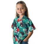 Auburn Tigers Hawaiian Shirt Personalized Hibiscus Blossoms Navy Blue Best Selling