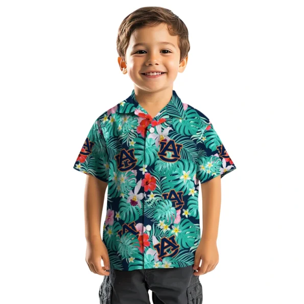 Auburn Tigers Hawaiian Shirt Personalized Hibiscus Blossoms Navy Blue Top Rated Auburn Tigers Hawaiian Shirt Personalized Hibiscus Blossoms Navy Blue Top Rated
