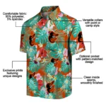 Baltimore Orioles Hawaiian Shirt Custom Hibiscus Blossoms Orange Best Selling