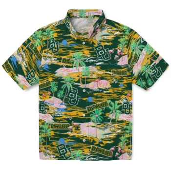 Baylor Bears Hawaiian Shirt - Tropical Palms