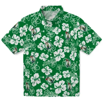 Boston Celtics Hawaiian Shirt - Tropical Floral Pattern