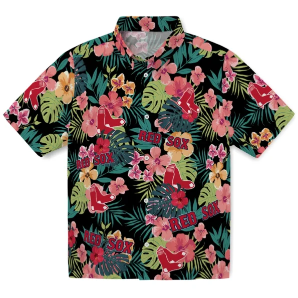 Boston Red Sox Hawaiian Shirt Custom Hibiscus Paradise Best Selling Boston Red Sox Hawaiian Shirt Custom Hibiscus Paradise Best Selling