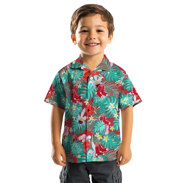Boston Red Sox Hawaiian Shirt Customized Hibiscus Blossoms Red Top Rated Boston Red Sox Hawaiian Shirt Customized Hibiscus Blossoms Red Top Rated