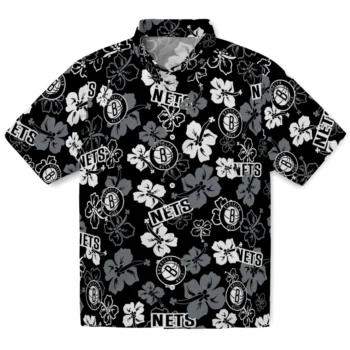 Brooklyn Nets Hawaiian Shirt - Tropical Floral Pattern