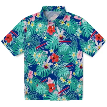 Buffalo Bills Hawaiian Shirt Personalized Hibiscus Blossoms Blue Best Selling