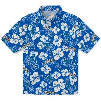 Buffalo Bulls Hawaiian Shirt - Tropical Floral Pattern