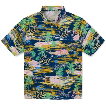 California Golden Bears Hawaiian Shirt - Tropical Palms