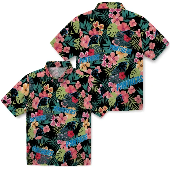 Carolina Panthers Hawaiian Shirt Personalized Hibiscus Paradise High Quality