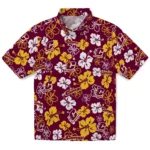 Central Michigan Chippewas Hawaiian Shirt - Tropical Floral Pattern 1 central-michigan-chippewas-hawaiian-shirt-hibiscus-flower-design-best-selling.webp