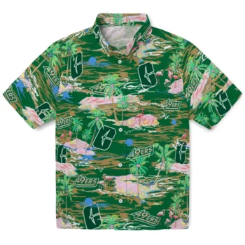 Charlotte 49ers Hawaiian Shirt - Tropical Palms