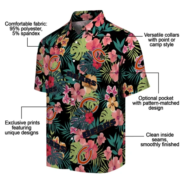 Chicago Bears Hawaiian Shirt Custom Hibiscus Paradise New Arrival