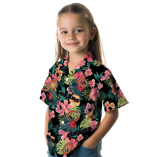 Chicago Bears Hawaiian Shirt Custom Hibiscus Paradise Premium Grade