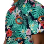 Chicago Bears Hawaiian Shirt Customized Hibiscus Blossoms Blue Best Selling